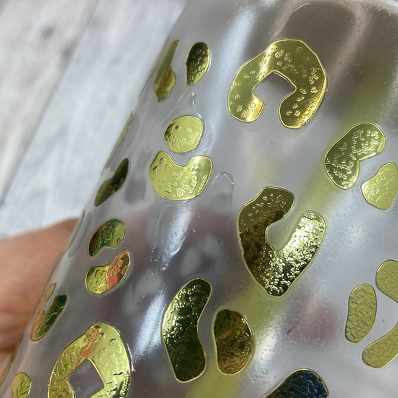 Handmade tumbler Clear Coffee Jar with Yellow Straw and Lid - Picture 6 of 8